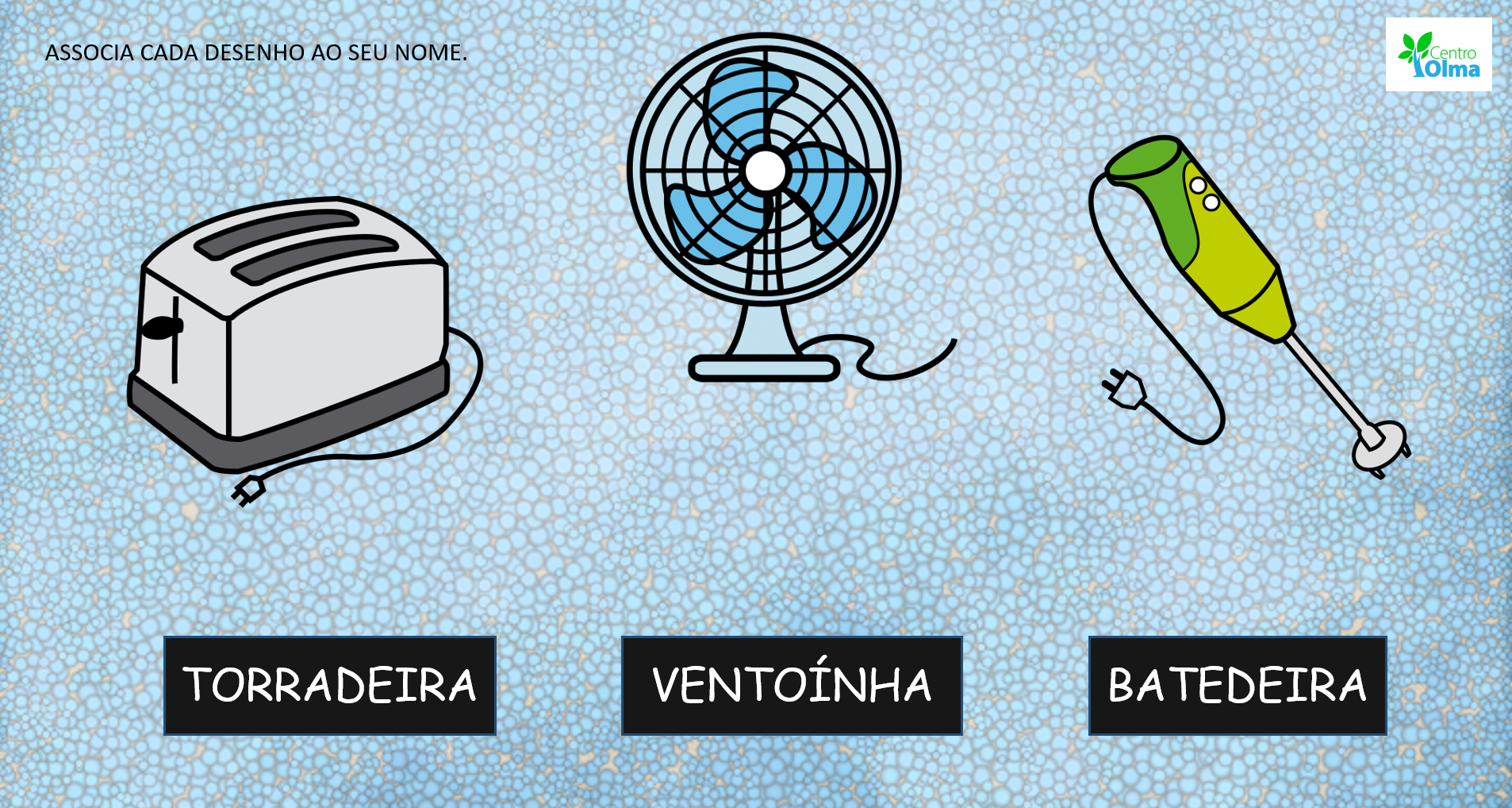 Material interativo  - Os electrodomésticos